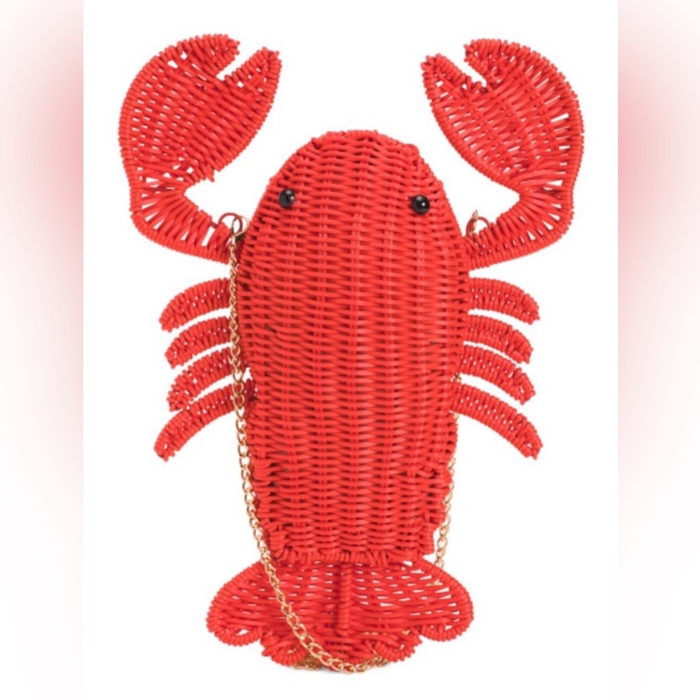 NWT Tommy Bahama Lobster bag purse red straw viral new rare - Picture 3 of 6